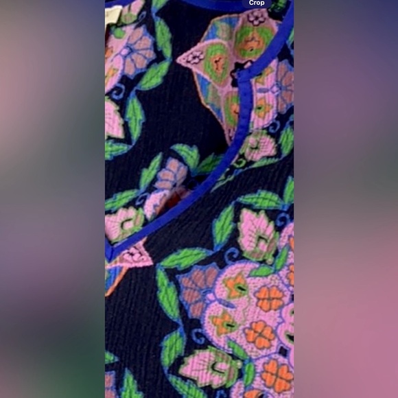 J Crew Mandala Cotton Tissue Crinkle Swim Tunic Coverup -Small - Picture 3 of 5